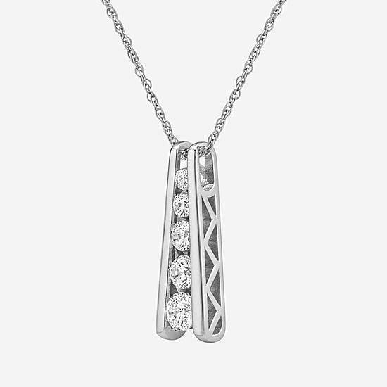Limited Quantities! Womens 1/2 CT. T.W. Lab Grown White Diamond Sterling Silver 18 Inch Pendant Necklace