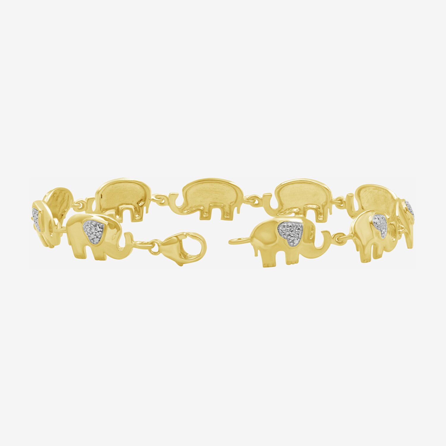 Limited Quantities! Womens 14K Gold Over Silver Solid Chain Bracelet