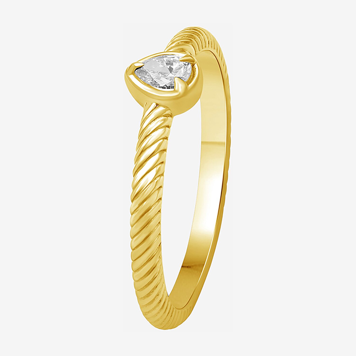 Limited Quantities! Womens 1/7 CT. T.W. Lab Grown White Diamond 14K Gold Over Silver Pear Cocktail Ring