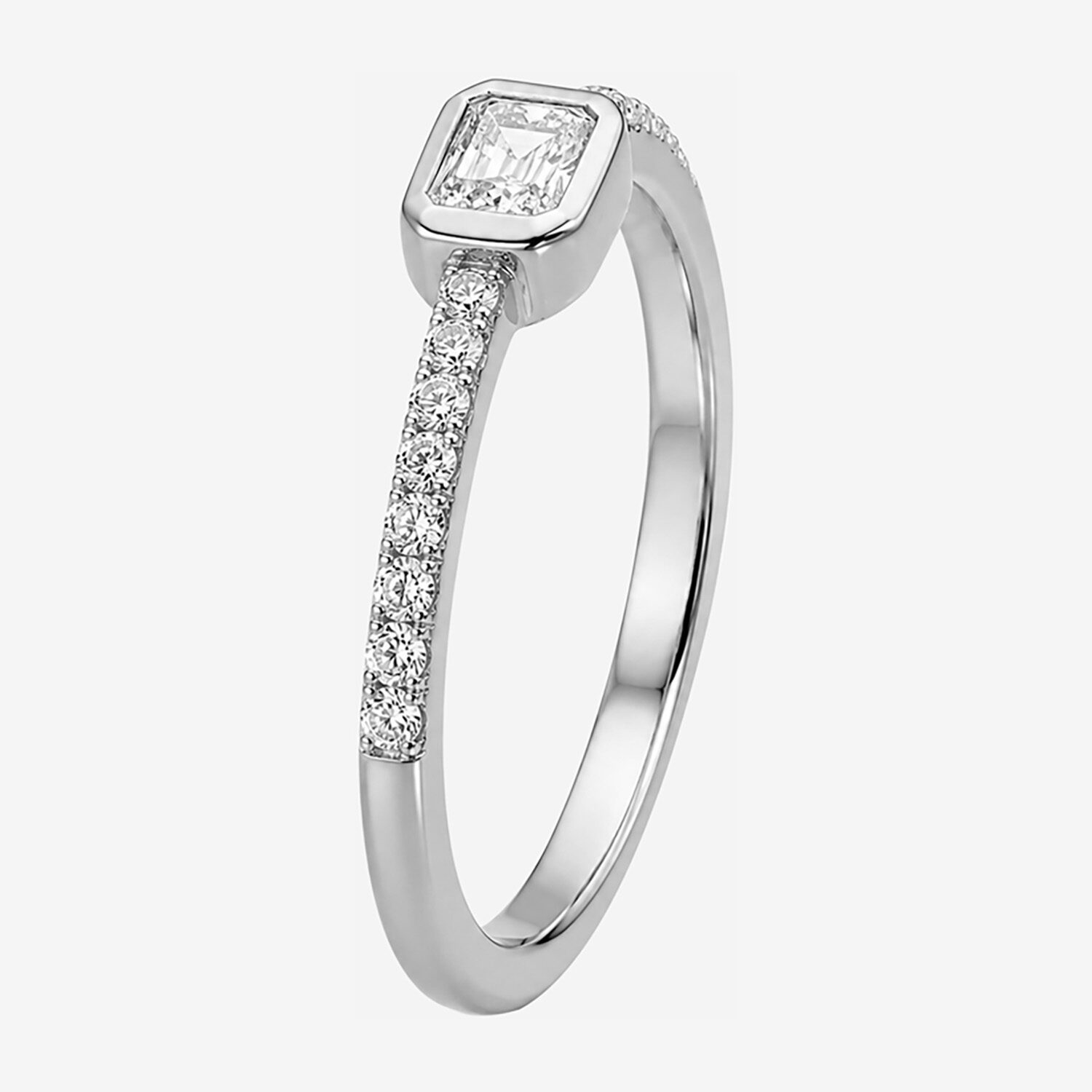 Limited Quantities! Womens 1/3 CT. T.W. Lab Grown White Diamond Sterling Silver Side Stone Cocktail Ring