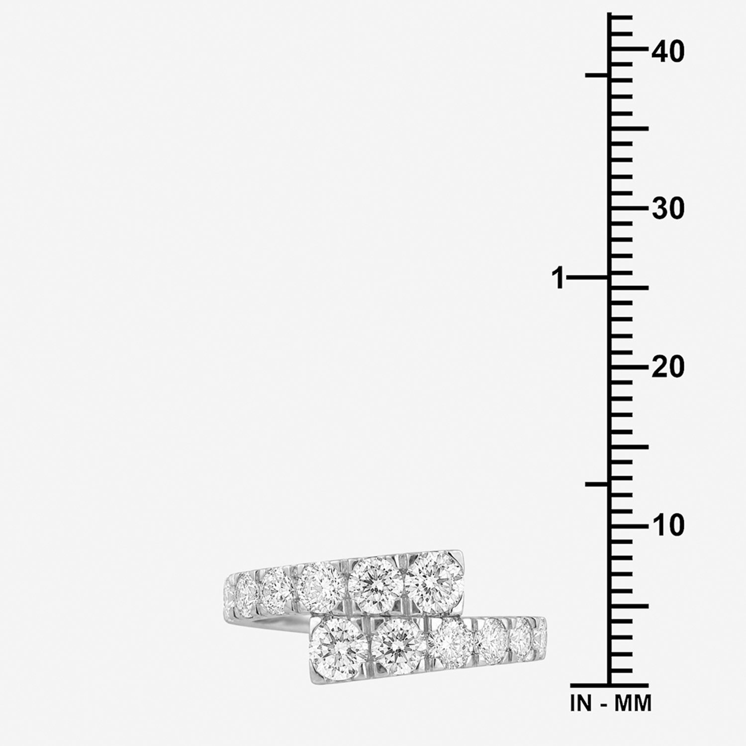 Limited Quantities! Womens 2MM 2 CT. T.W. Lab Grown White Diamond Sterling Silver Bypass  Band