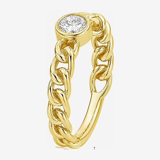 Limited Quantities! Womens 1/4 CT. T.W. Lab Grown White Diamond 14K Gold Over Silver Round Cocktail Ring