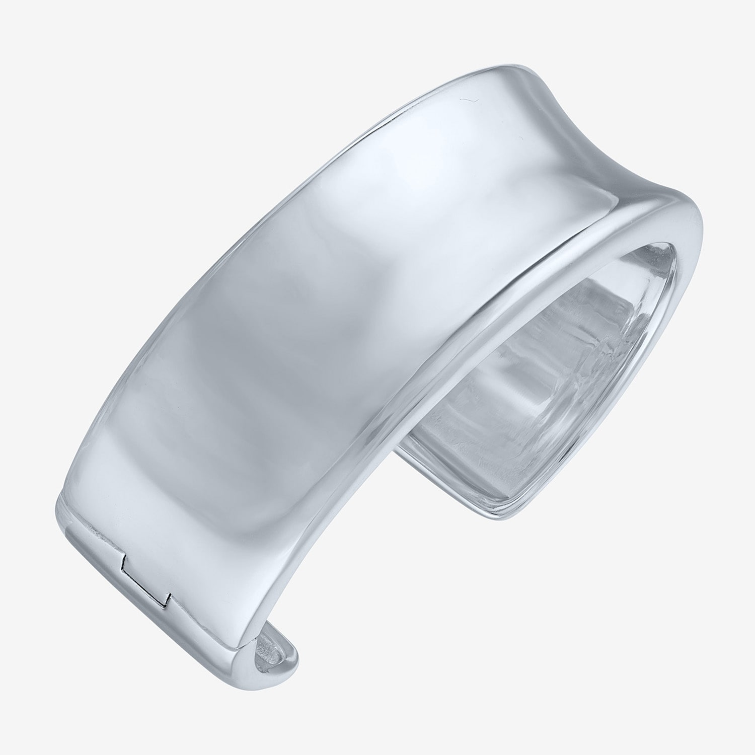Bold Addiction Womens Pure Silver Over Brass Cuff Bracelet