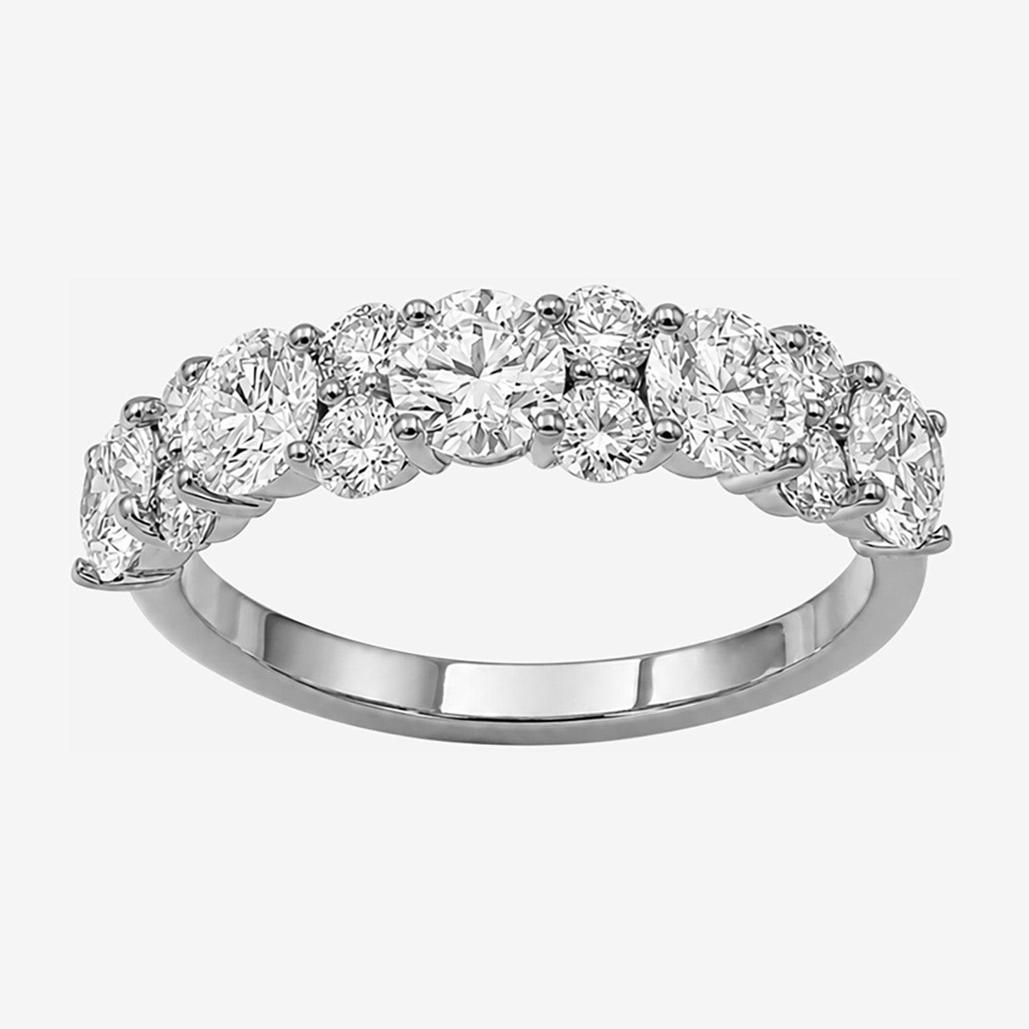 Limited Quantities! Womens 2MM 2 CT. T.W. Lab Grown White Diamond Sterling Silver Band