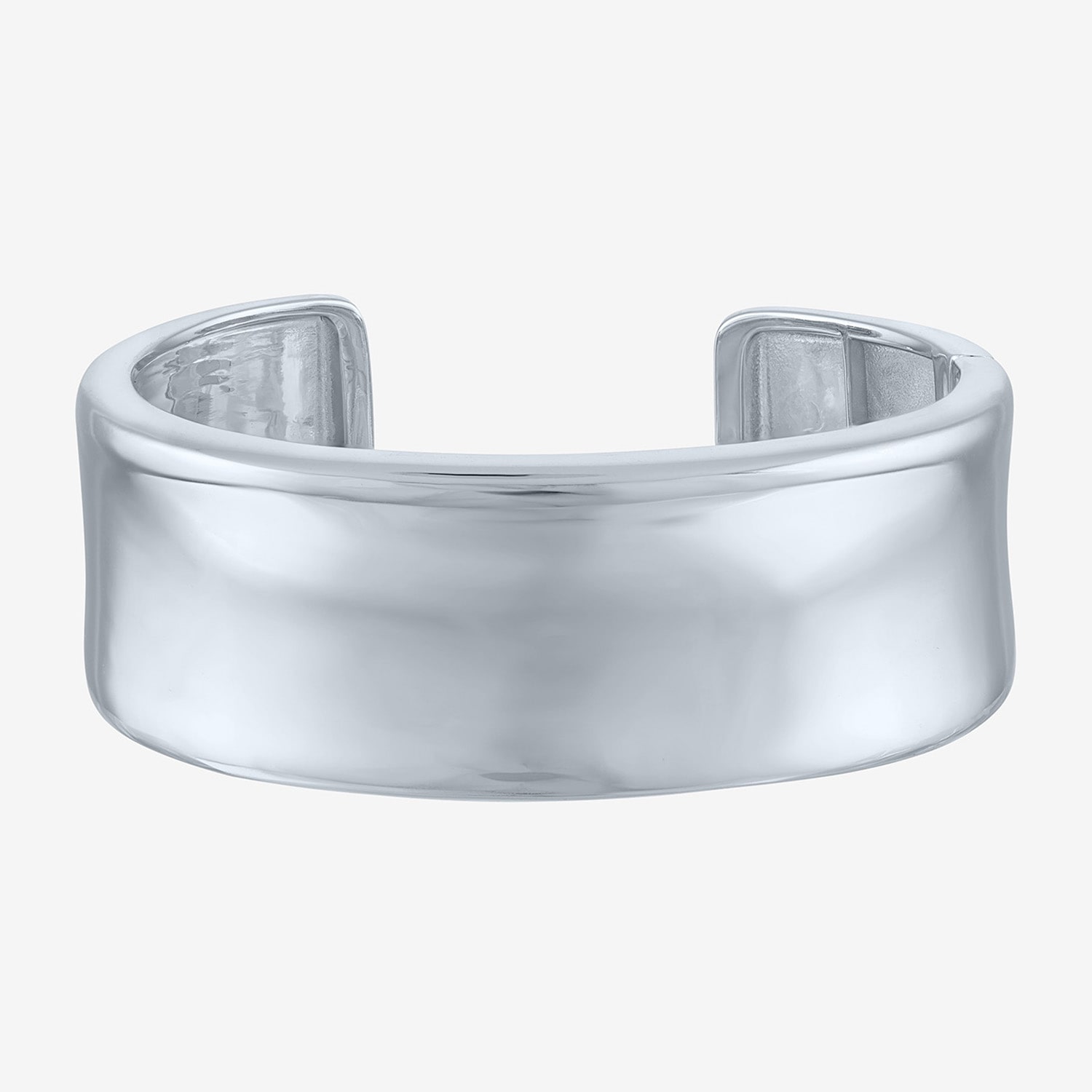 Bold Addiction Womens Pure Silver Over Brass Cuff Bracelet