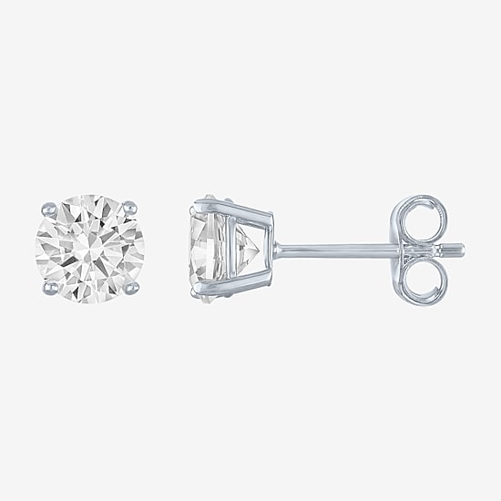 Yes, Please! Womens Lab Created White Sapphire 4 Pair Earring Set