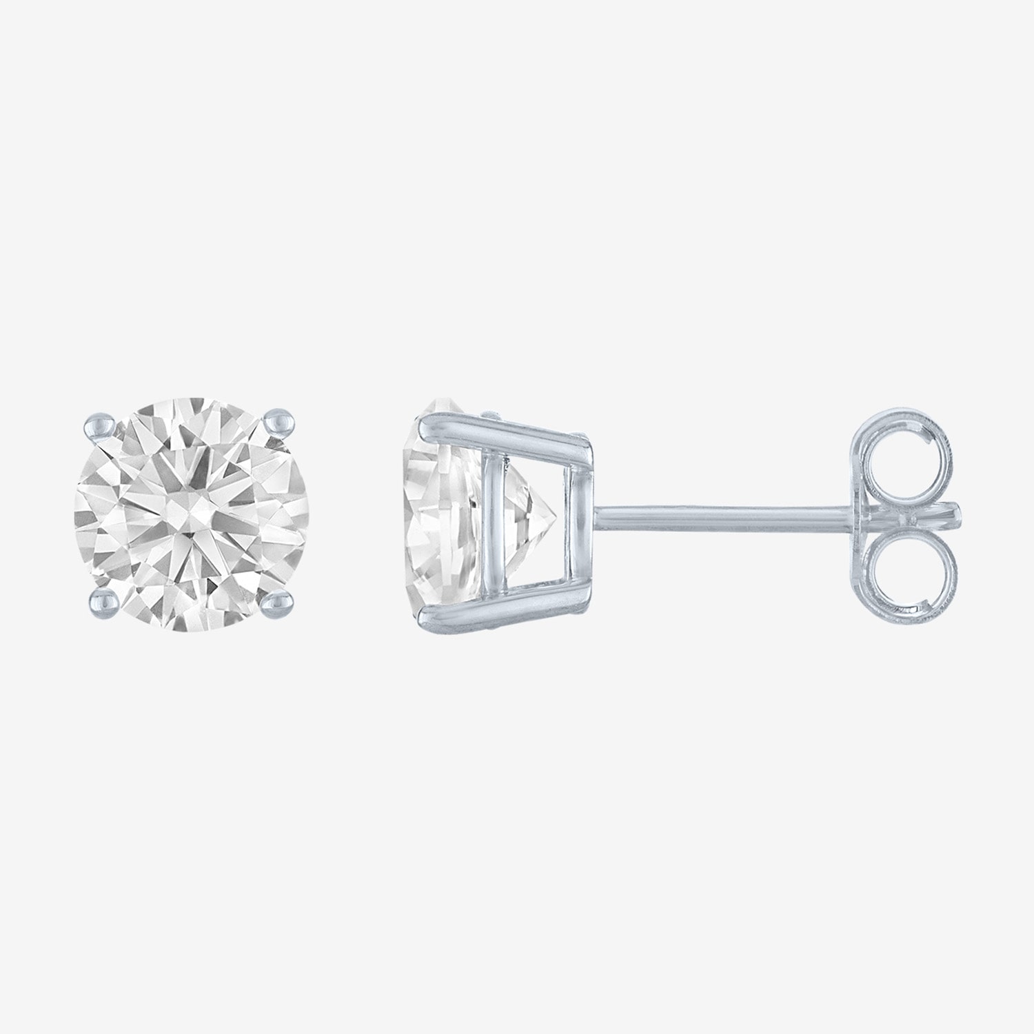 Yes, Please! Womens Lab Created White Sapphire 4 Pair Earring Set