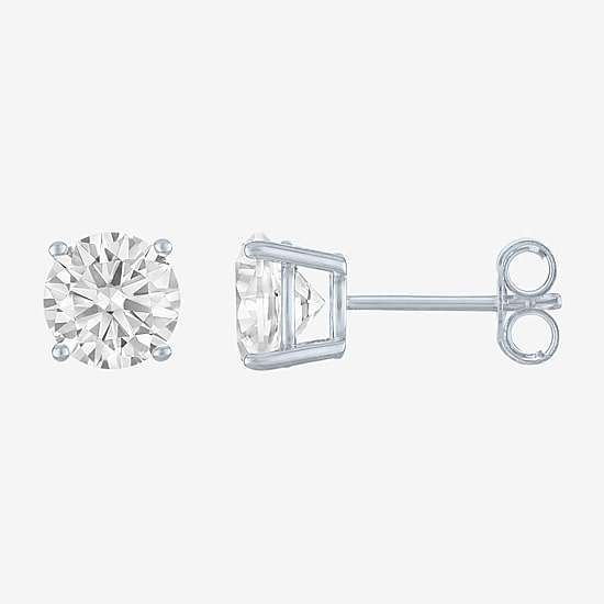 Yes, Please! Womens Lab Created White Sapphire 4 Pair Earring Set