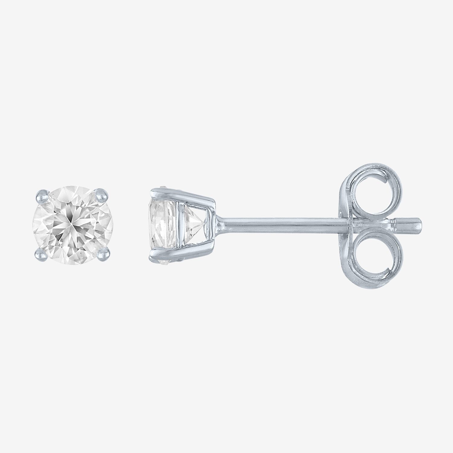 Yes, Please! Womens Lab Created White Sapphire 4 Pair Earring Set