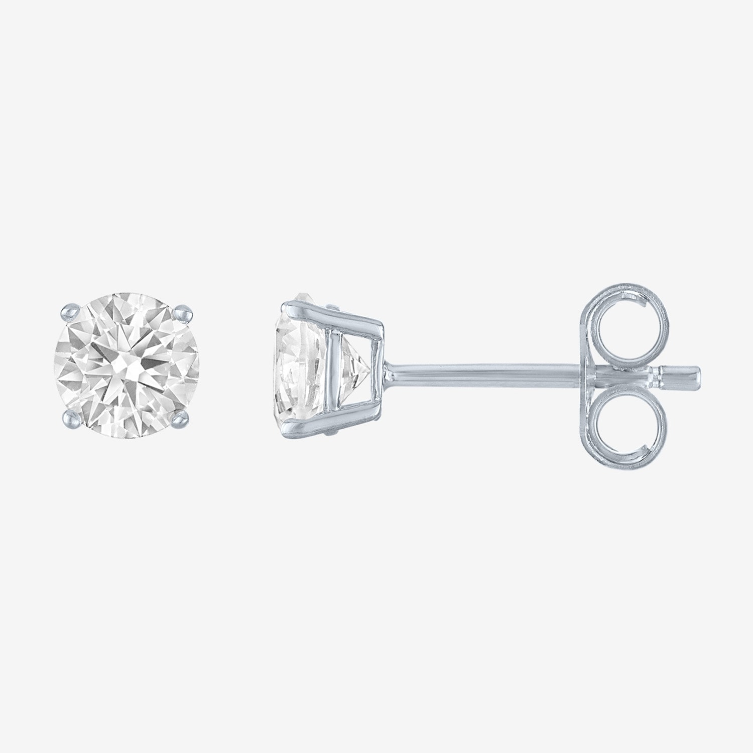 Yes, Please! Womens Lab Created White Sapphire 4 Pair Earring Set