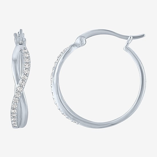 Yes, Please! Womens Lab Created White Sapphire 3 Pair Earring Set
