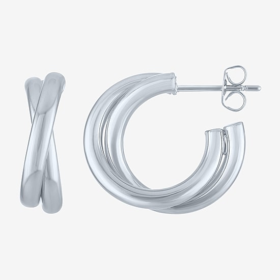 Yes, Please! Womens Lab Created White Sapphire 3 Pair Earring Set