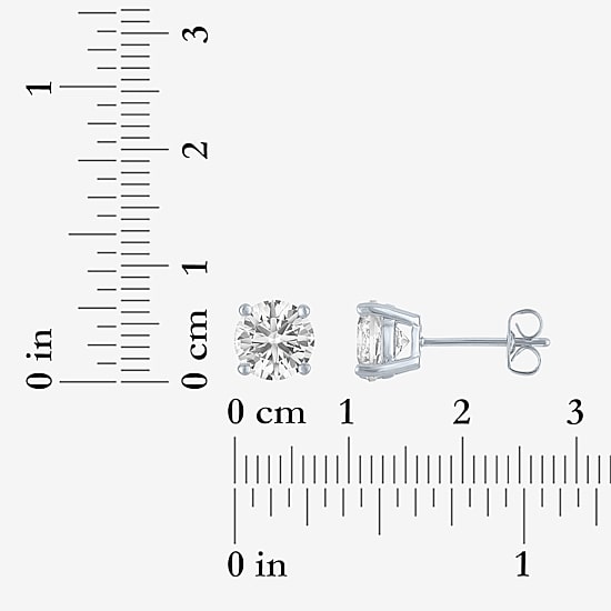 Yes, Please! Womens Lab Created White Sapphire 3 Pair Earring Set