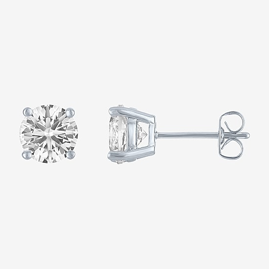 Yes, Please! Womens Lab Created White Sapphire 3 Pair Earring Set