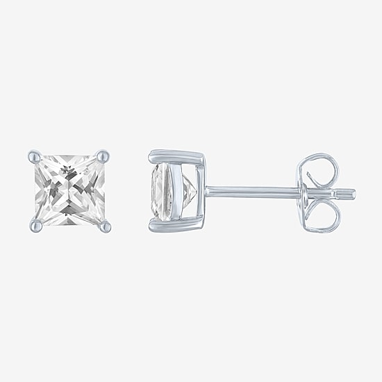 Yes, Please! Womens Lab Created White Sapphire 3 Pair Earring Set