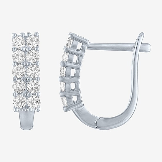 Yes, Please! Womens Lab Created White Sapphire 3 Pair Earring Set