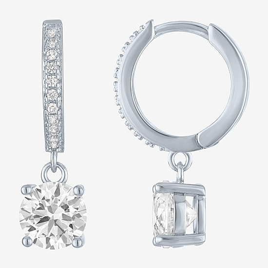 Yes, Please! Womens Lab Created White Sapphire 3 Pair Earring Set