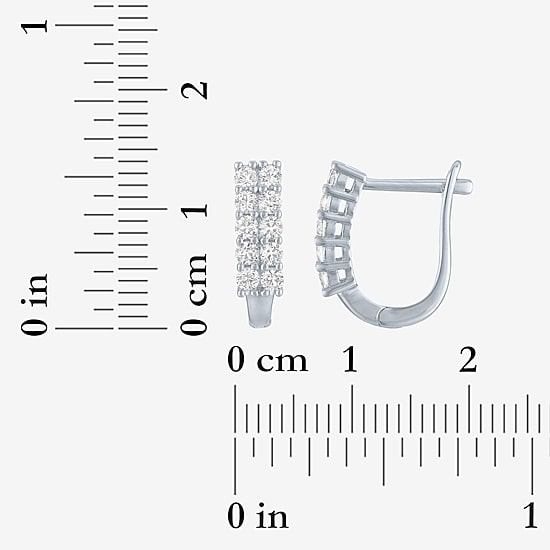Yes, Please! Womens Lab Created White Sapphire 3 Pair Earring Set