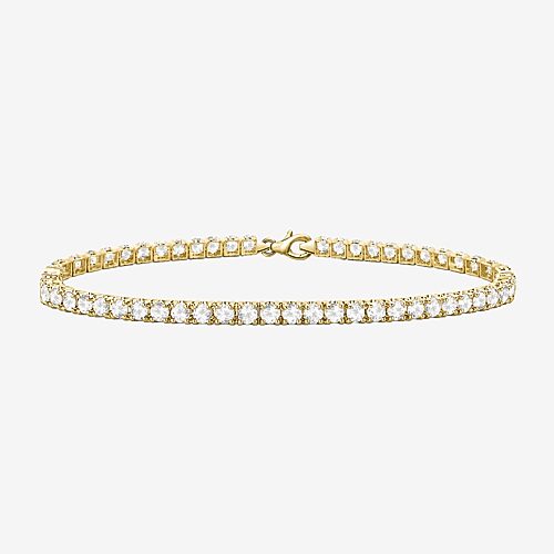 Fine Jewelry 4 Cttw Lab-grown Diamond Tennis Bracelet In Sterling Silver In Yellow