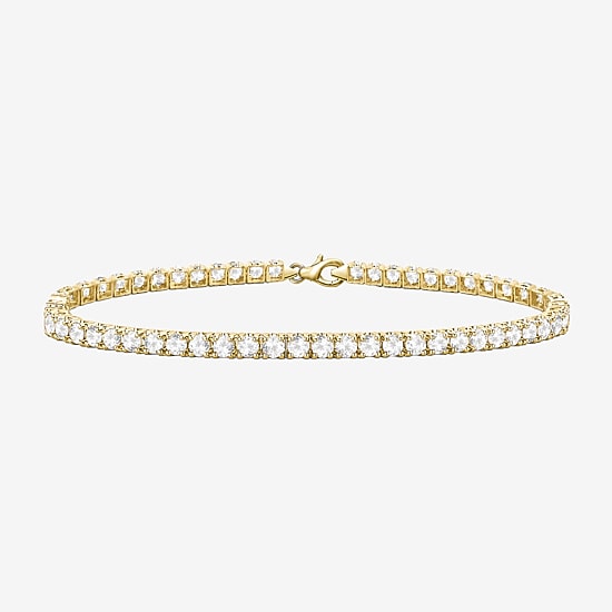 (G-H / Vs1-Vs2) Womens 4 CT. T.W. Lab Grown White Diamond 14K Gold Over Silver 7.25 Inch Tennis Bracelet