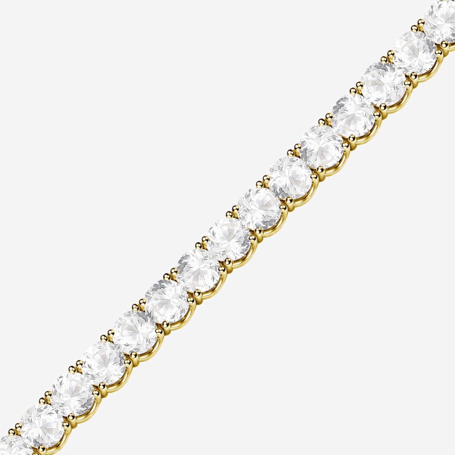(G-H / Vs1-Vs2) Womens 4 CT. T.W. Lab Grown White Diamond 14K Gold Over Silver 7.25 Inch Tennis Bracelet
