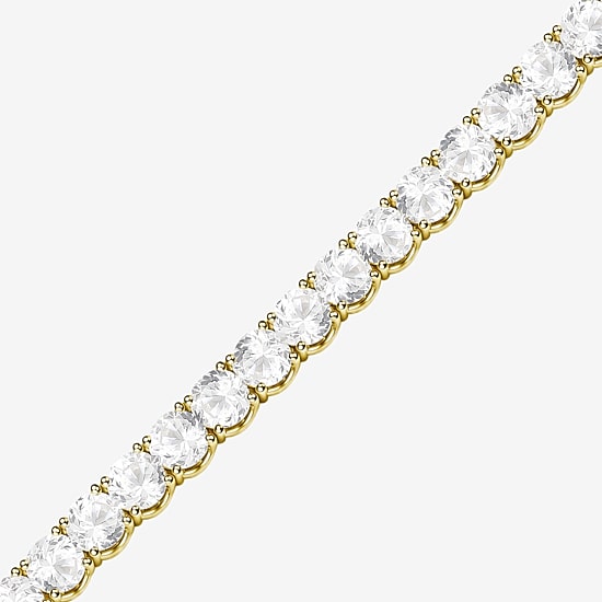(G-H / Vs1-Vs2) Womens 4 CT. T.W. Lab Grown White Diamond 14K Gold Over Silver 7.25 Inch Tennis Bracelet