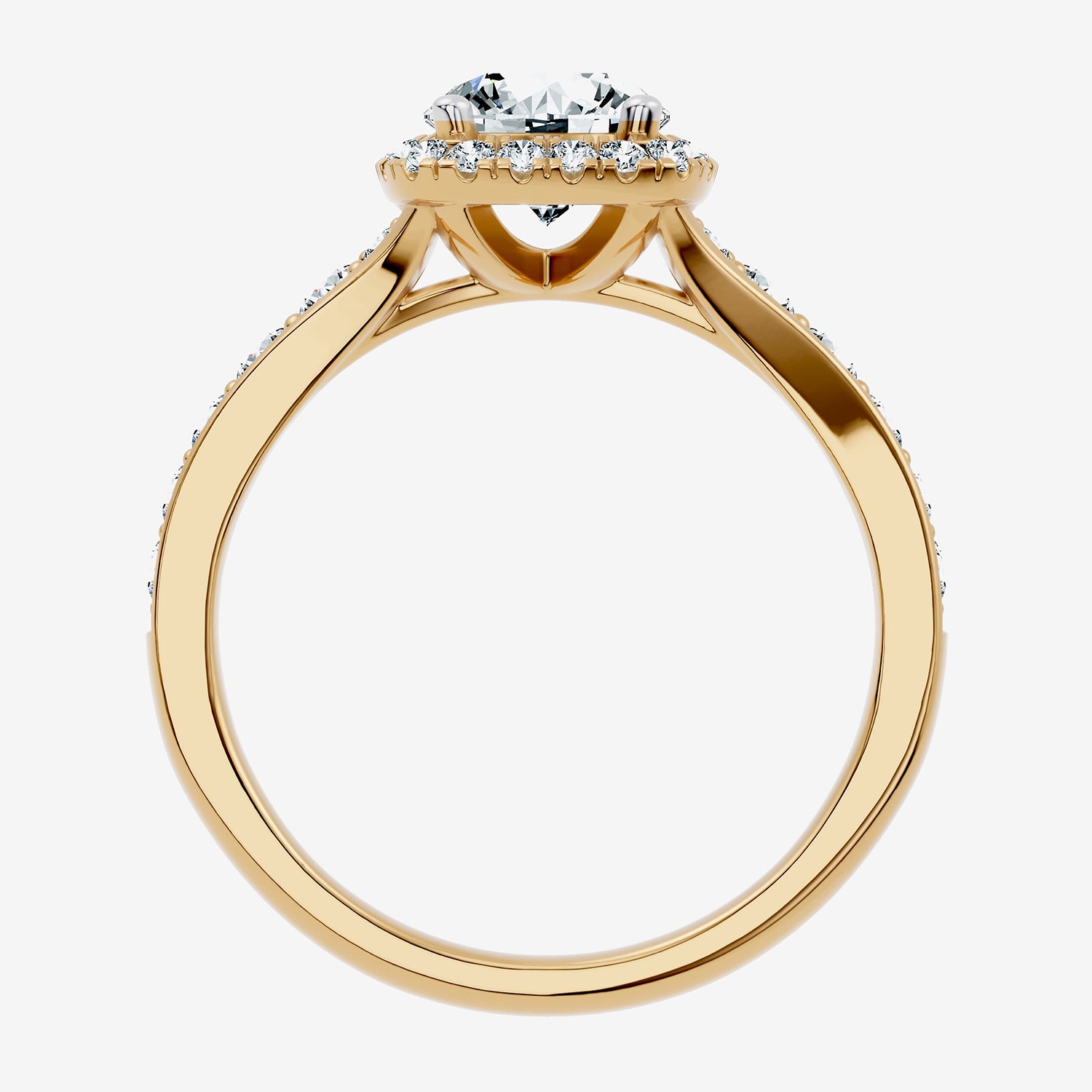 (F-G / Vs2-Si1) Womens 1 1/2 CT. T.W. Lab Grown White Diamond 14K Gold Over Silver Round Side Stone Halo Engagement Ring