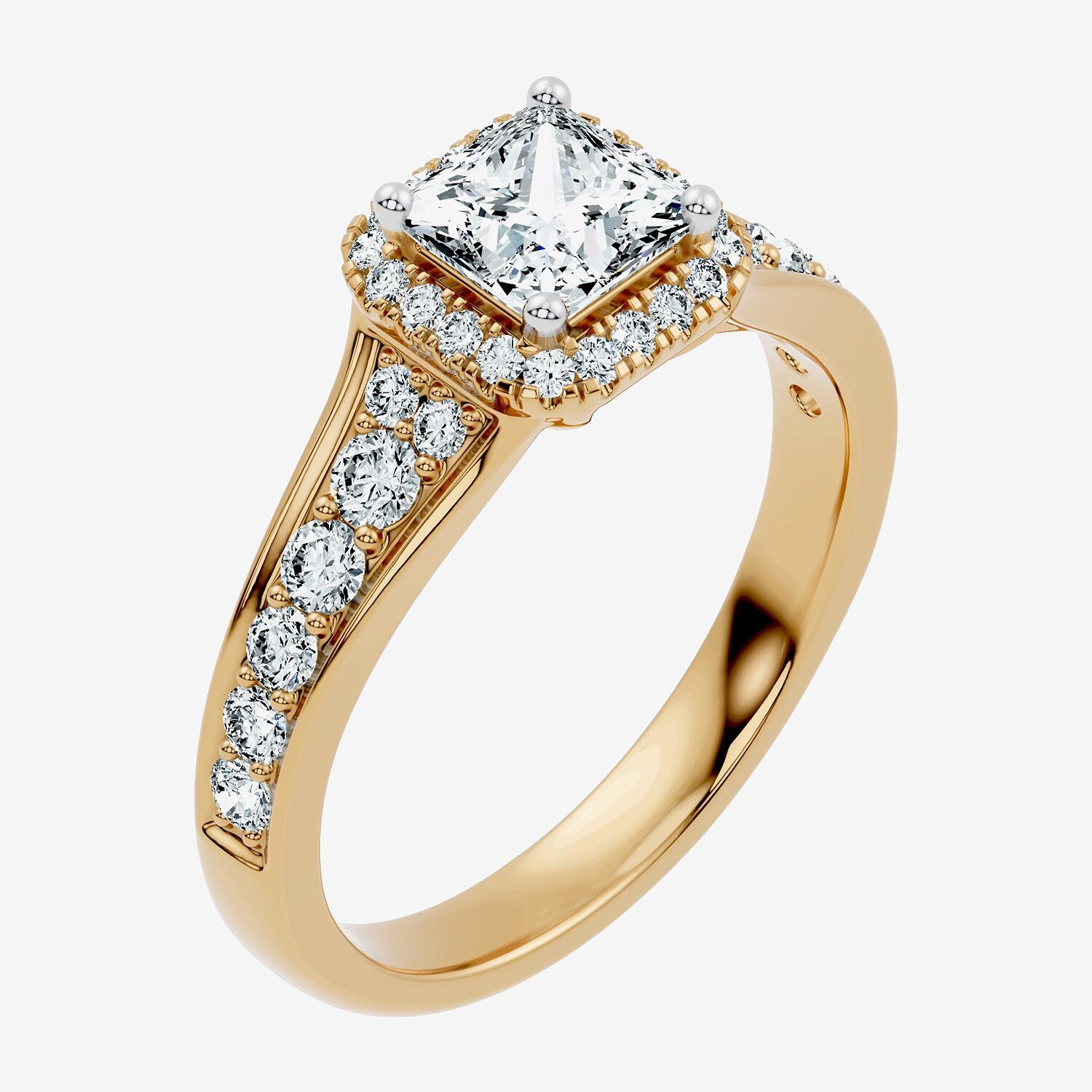 (F-G / Vs2-Si1) Womens 1 1/2 CT. T.W. Lab Grown White Diamond Sterling Silver Side Stone Halo Engagement Ring