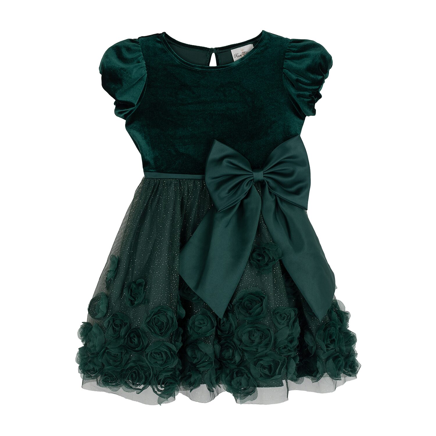 Rare Editions Big Kid Girls Puffed Short Sleeve Fit + Flare Dress