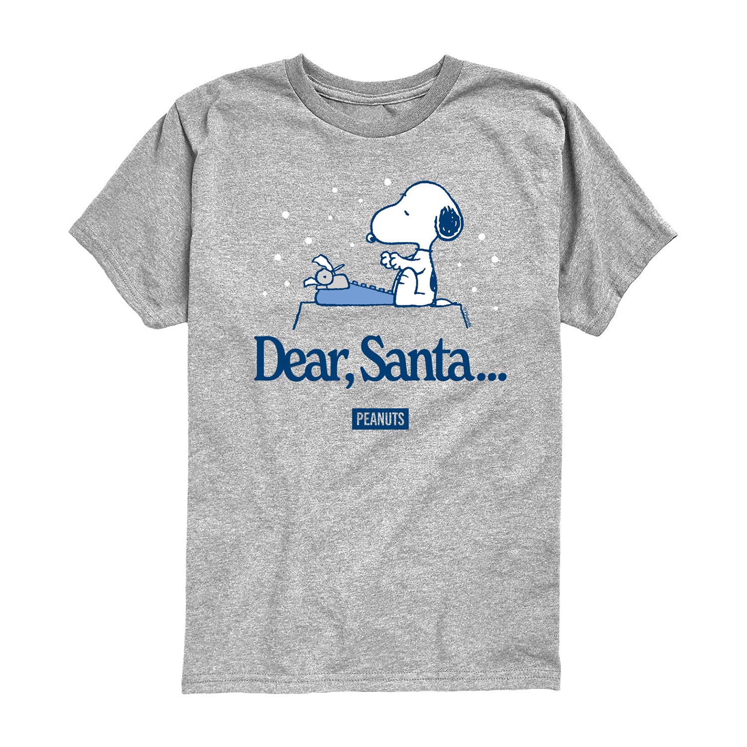 Christmas Dear Santa Little & Big Kid Boys Crew Neck Short Sleeve Regular Fit Peanuts Snoopy Graphic T-Shirt