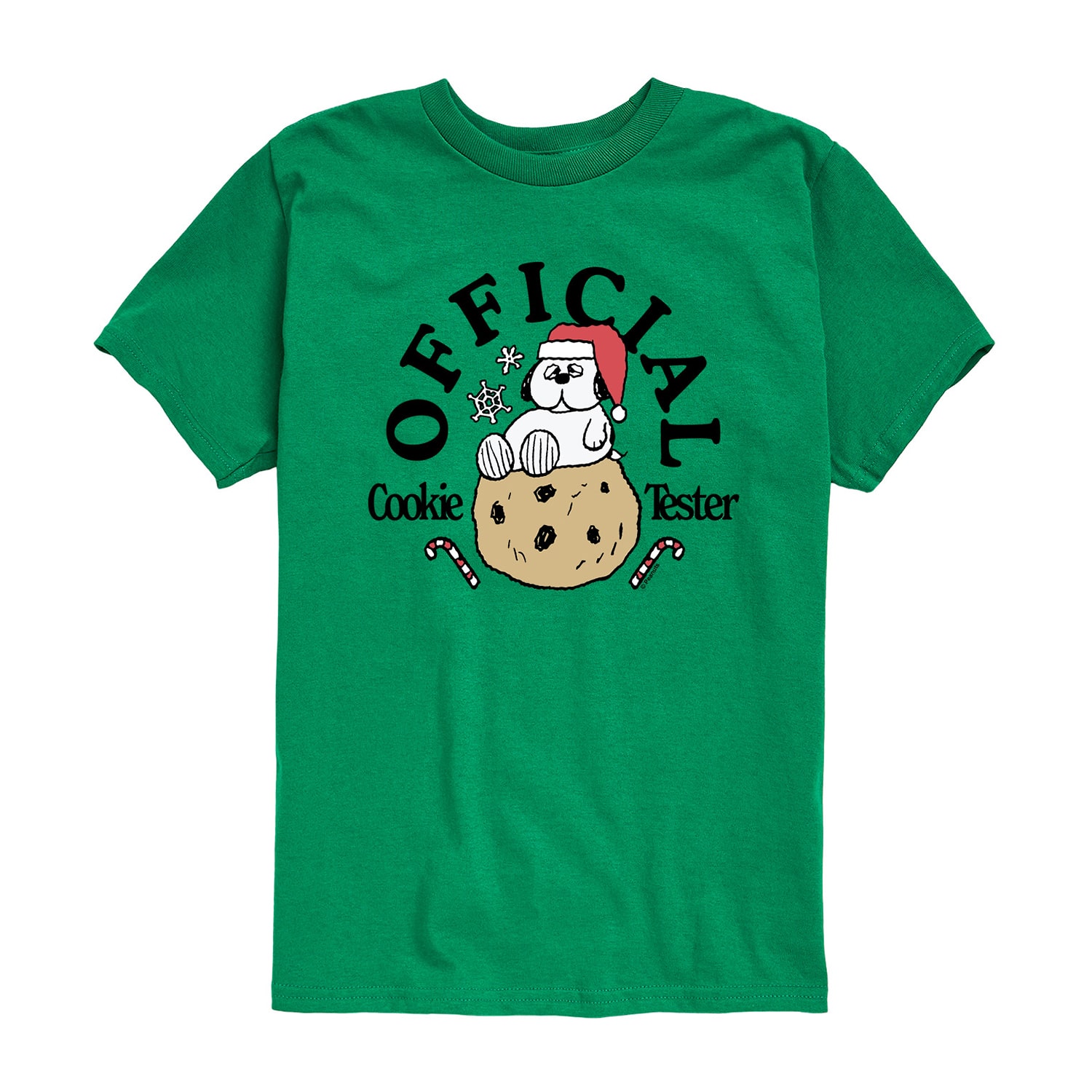 Official Cookie Tester Olaf Little & Big Kid Boys Crew Neck Short Sleeve Regular Fit Peanuts Graphic T-Shirt