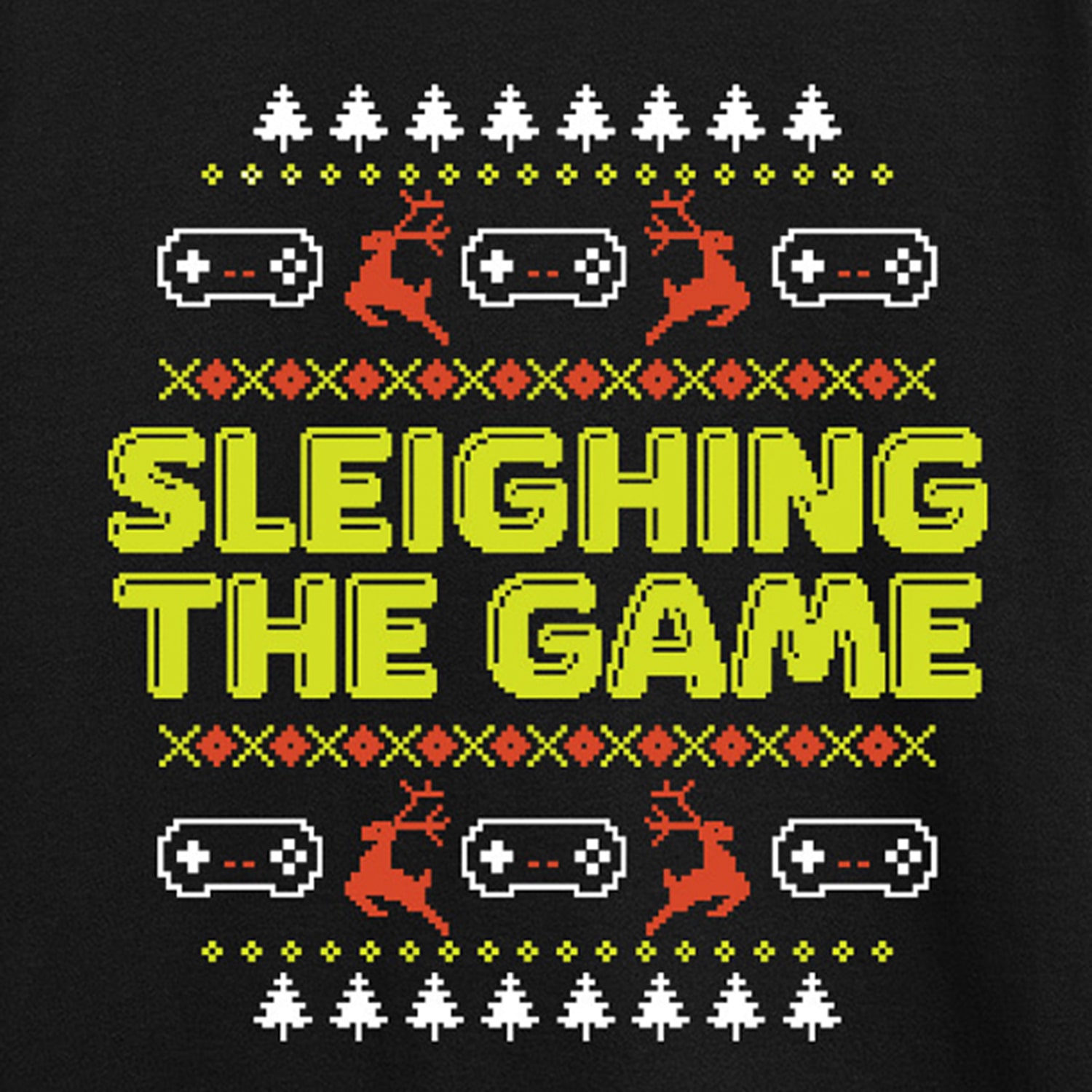Sleighing The Game Little & Big Kid Boys Crew Neck Long Sleeve Regular Fit Graphic T-Shirt
