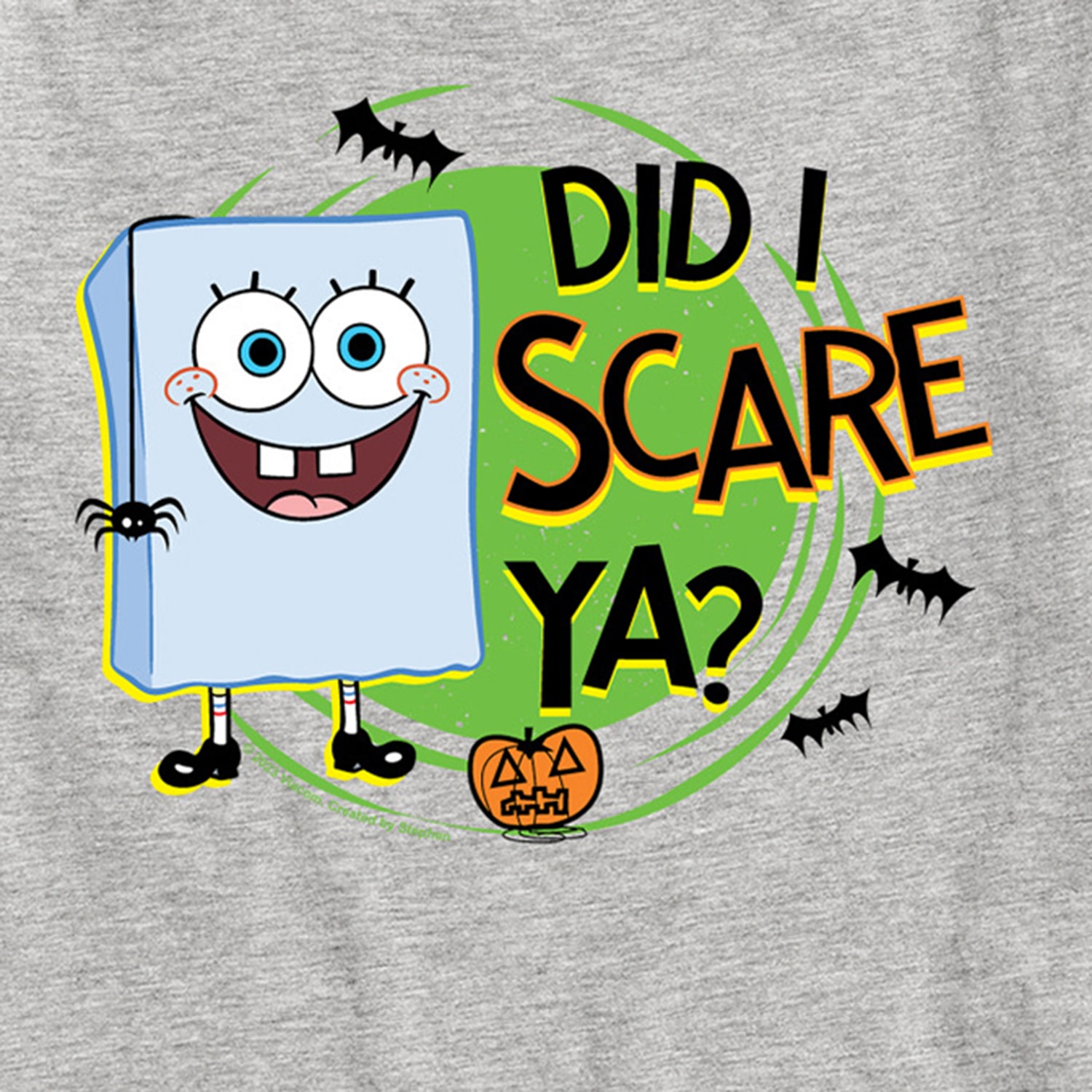 Did I Scare Ya Halloween Little & Big Kid Boys Crew Neck Short Sleeve Regular Fit Spongebob Graphic T-Shirt