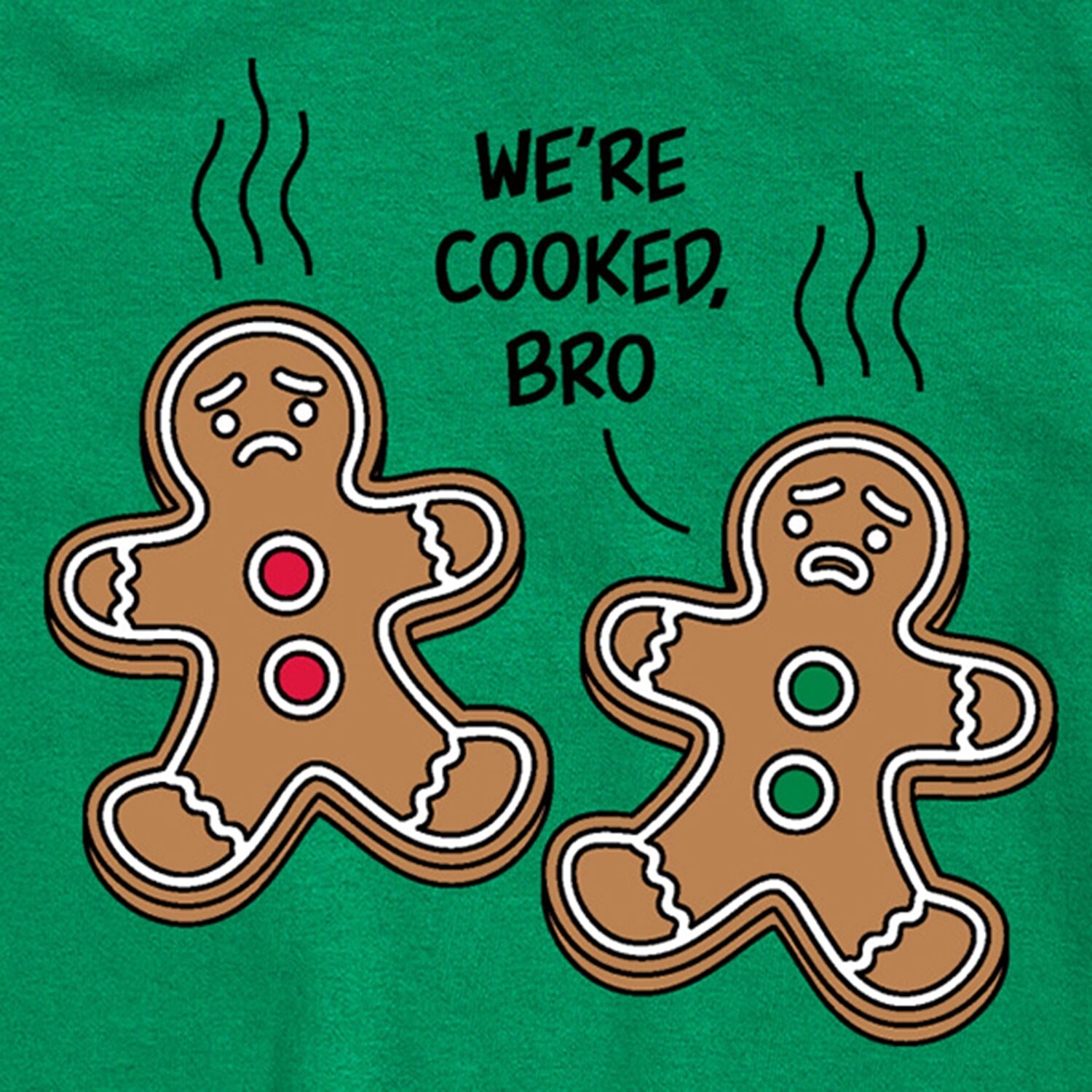 Were Cooked Gingerbread Little & Big Kid Boys Crew Neck Short Sleeve Regular Fit Graphic T-Shirt