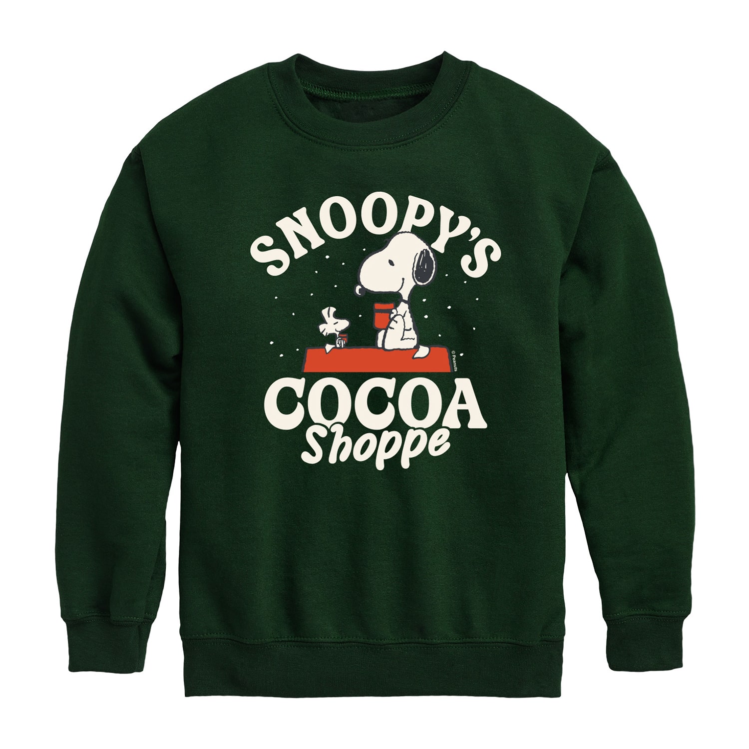 Christmas Cocoa Shoppe Little & Big Kid Boys Crew Neck Long Sleeve Peanuts Snoopy Sweatshirt