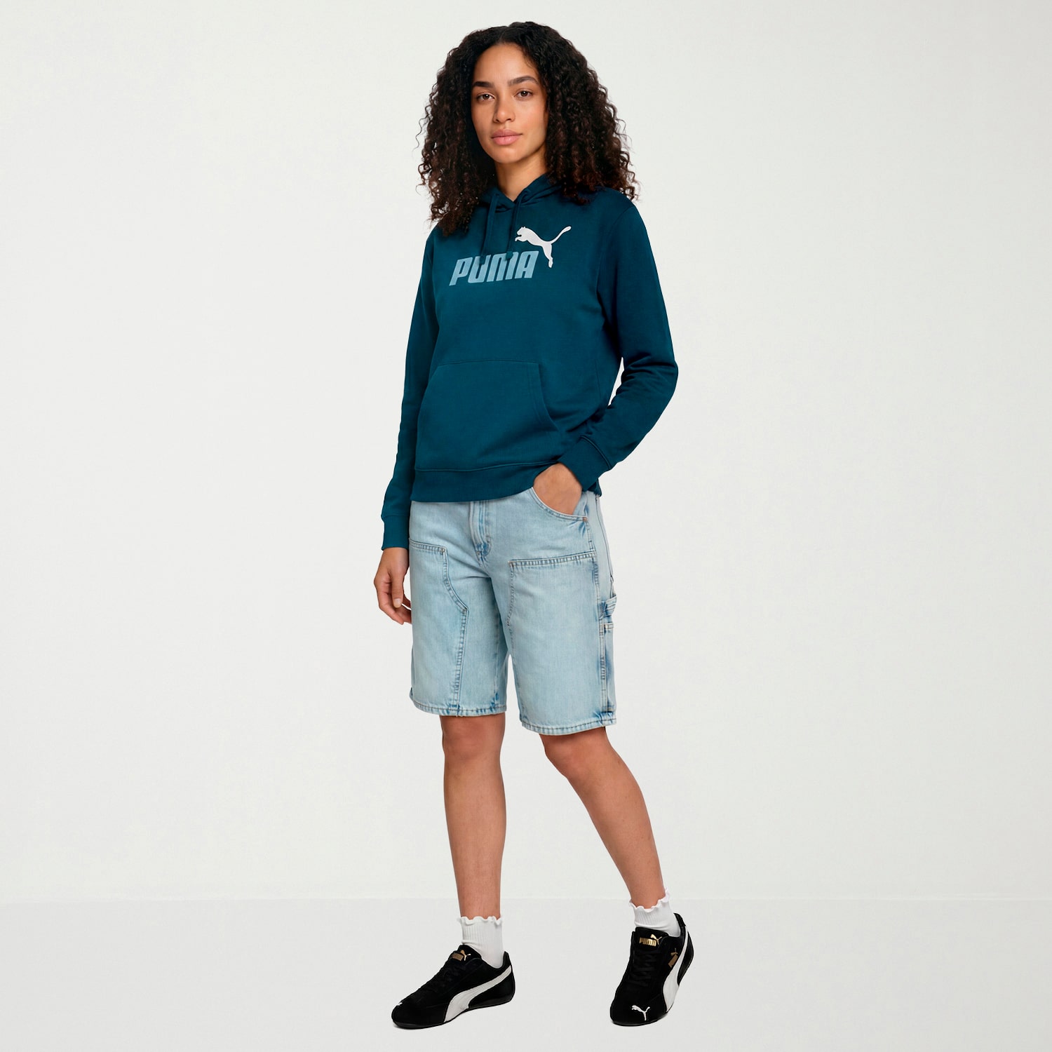 PUMA Womens Long Sleeve Fleece Zipper Hoodie