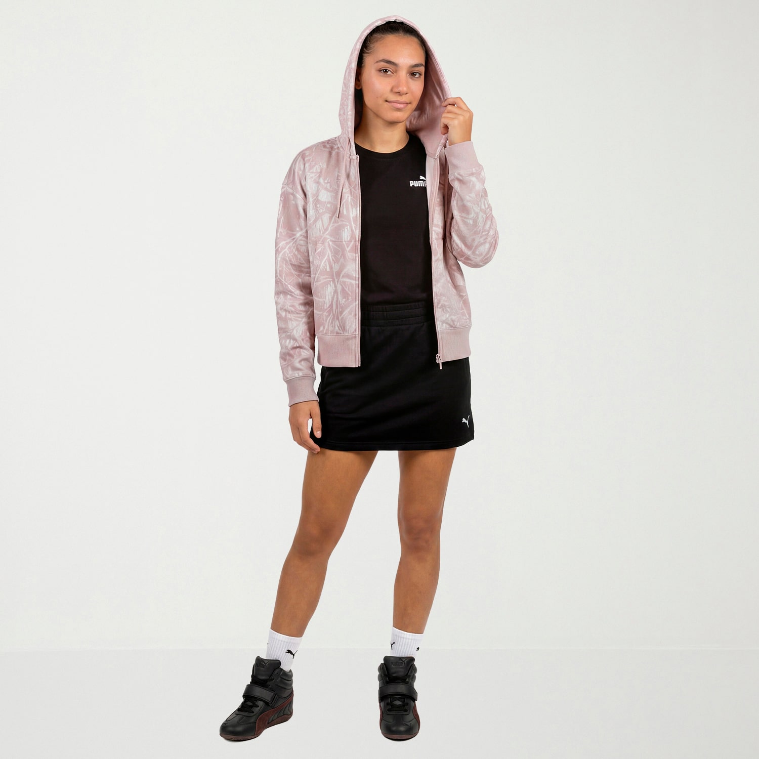 PUMA Womens Hooded Long Sleeve Sweatshirt