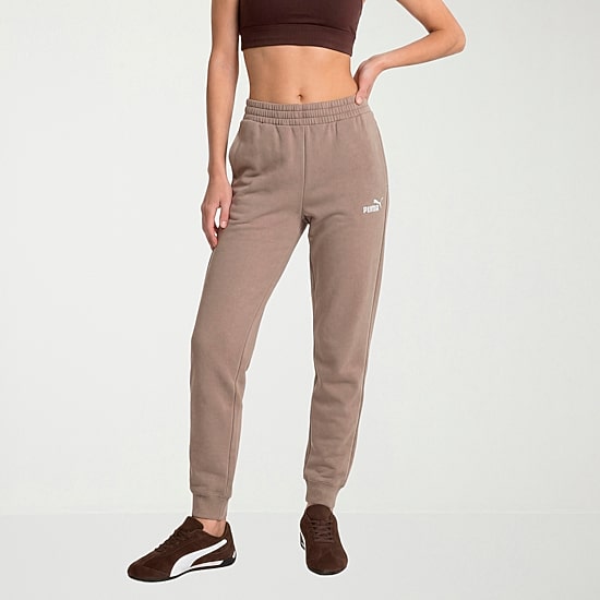 PUMA Womens Cuffed High Rise Regular Fit Fleece Sweatpant