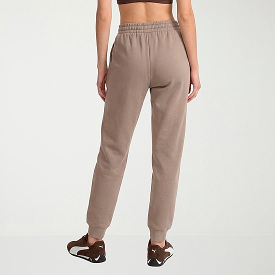 PUMA Womens Cuffed High Rise Regular Fit Fleece Sweatpant