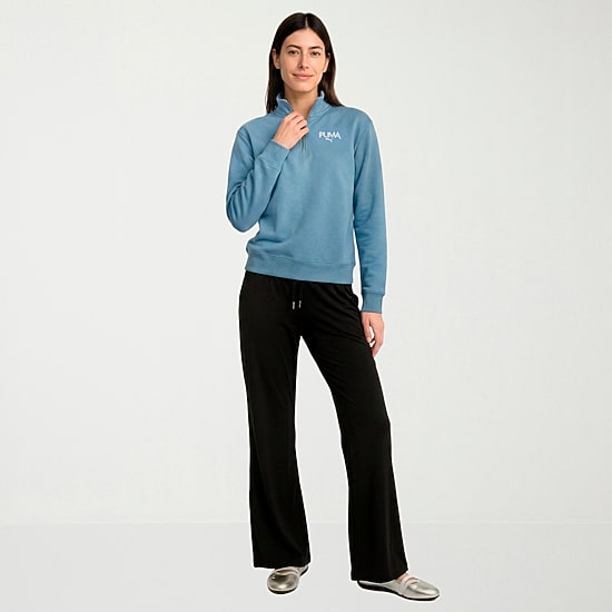 PUMA Womens High Neck Long Sleeve Active Quarter-Zip Pullover