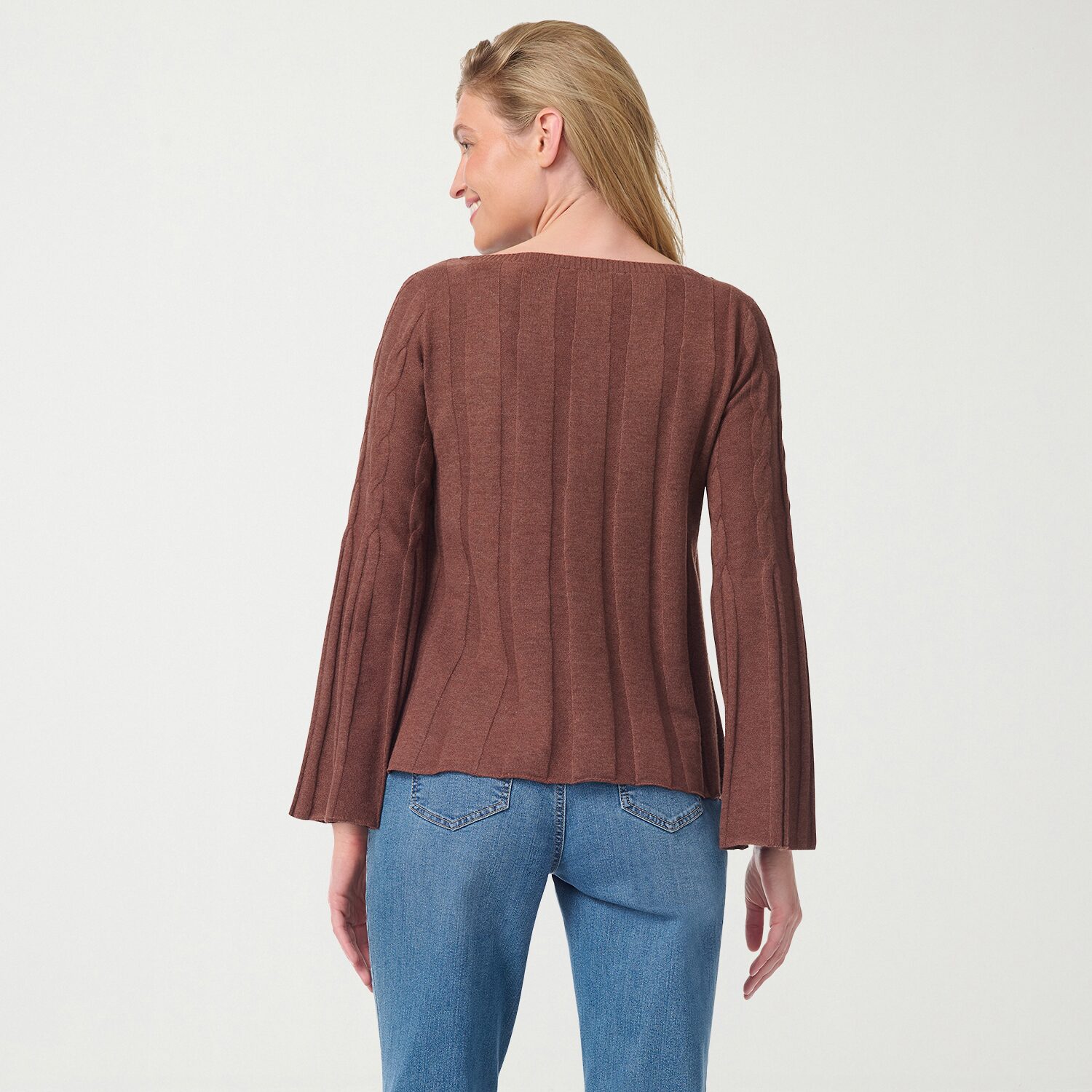 Gloria Vanderbilt Womens Boat Neck Long Sleeve Pullover Sweater