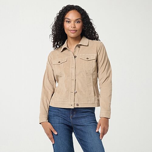 Gloria Vanderbilt Amanda Womens Midweight Jacket In Beige