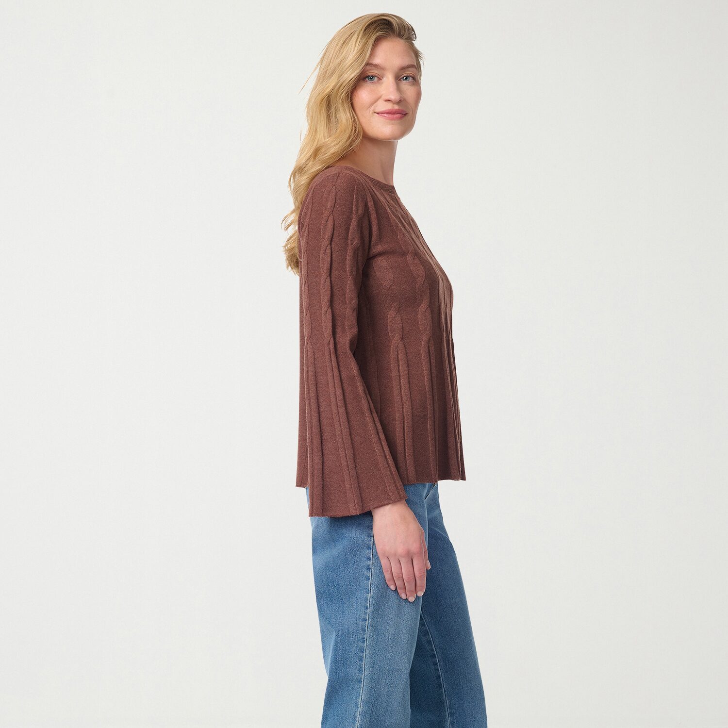 Gloria Vanderbilt Womens Boat Neck Long Sleeve Pullover Sweater