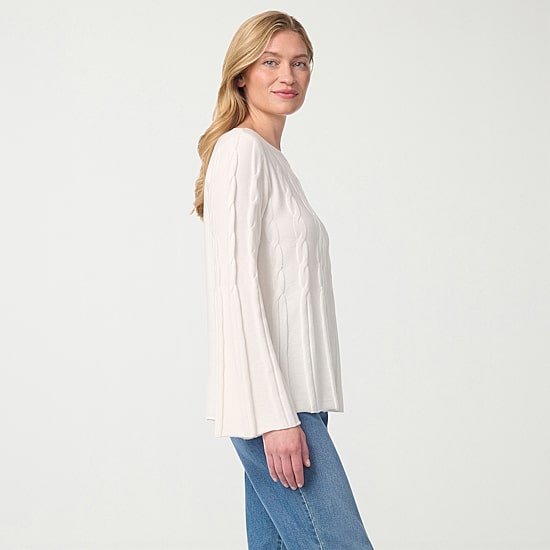 Gloria Vanderbilt Womens Boat Neck Long Sleeve Pullover Sweater