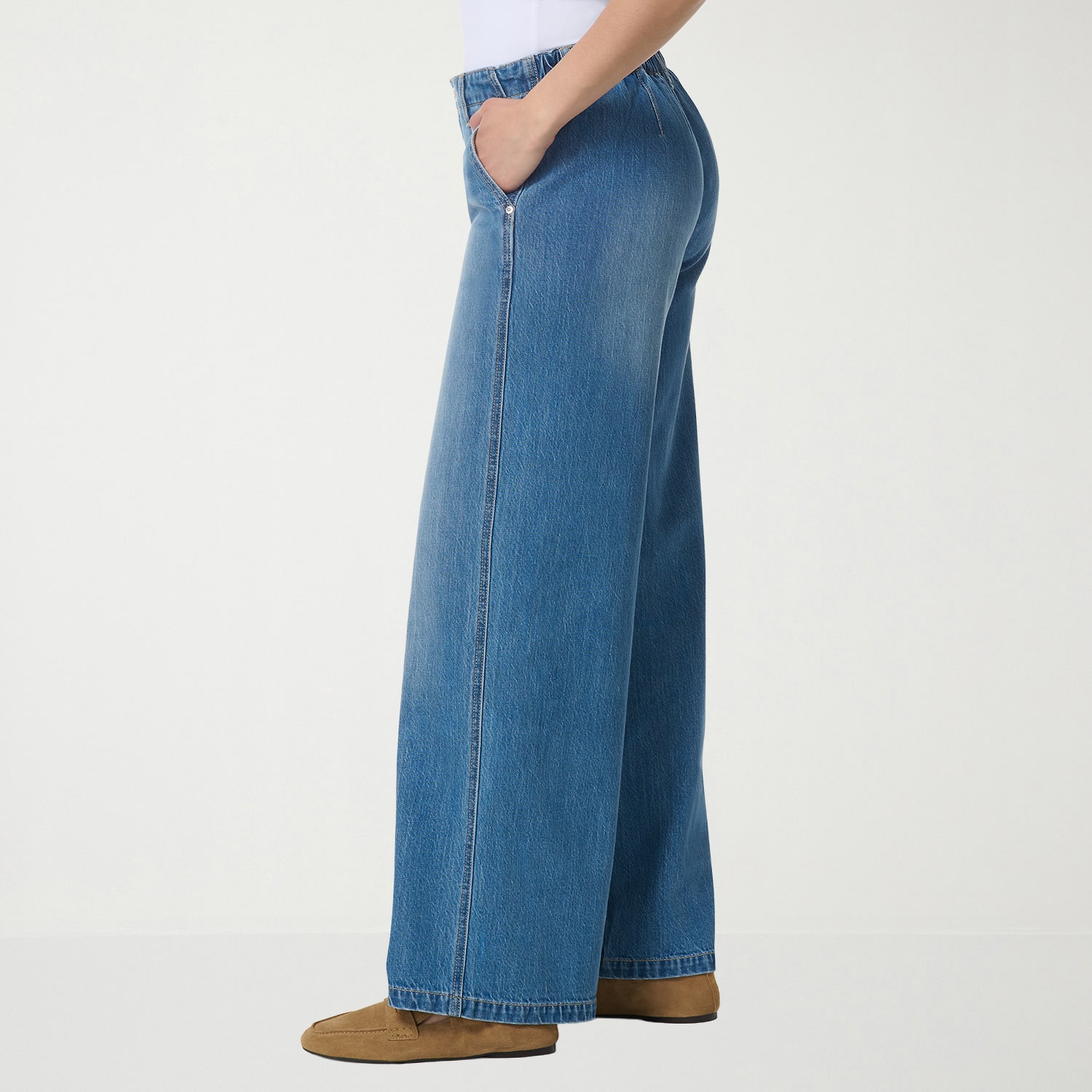 Gloria Vanderbilt Womens High Rise Wide Leg Jean
