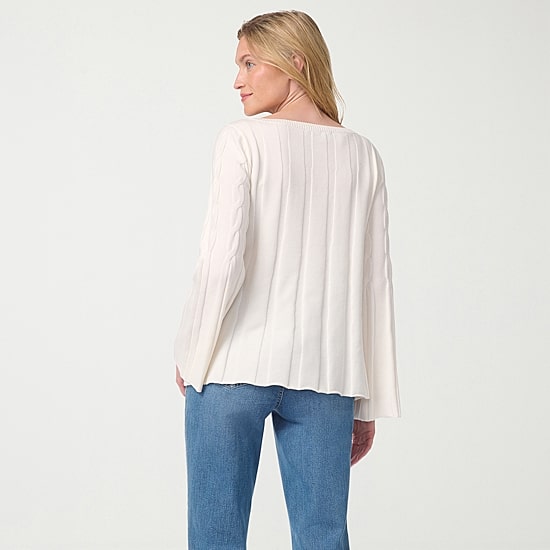 Gloria Vanderbilt Womens Boat Neck Long Sleeve Pullover Sweater
