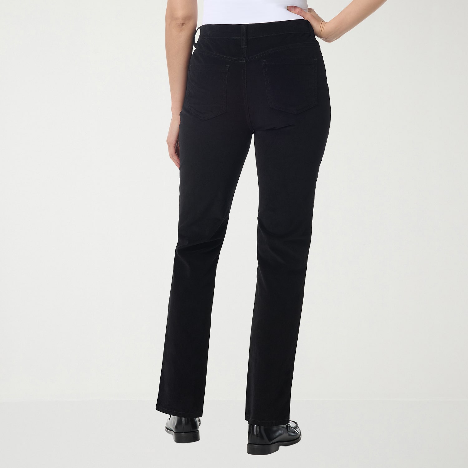Gloria Vanderbilt Womens High Rise Straight Corduroy Pant