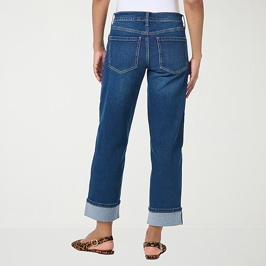 Gloria Vanderbilt Womens Mid Rise Straight Leg Jean