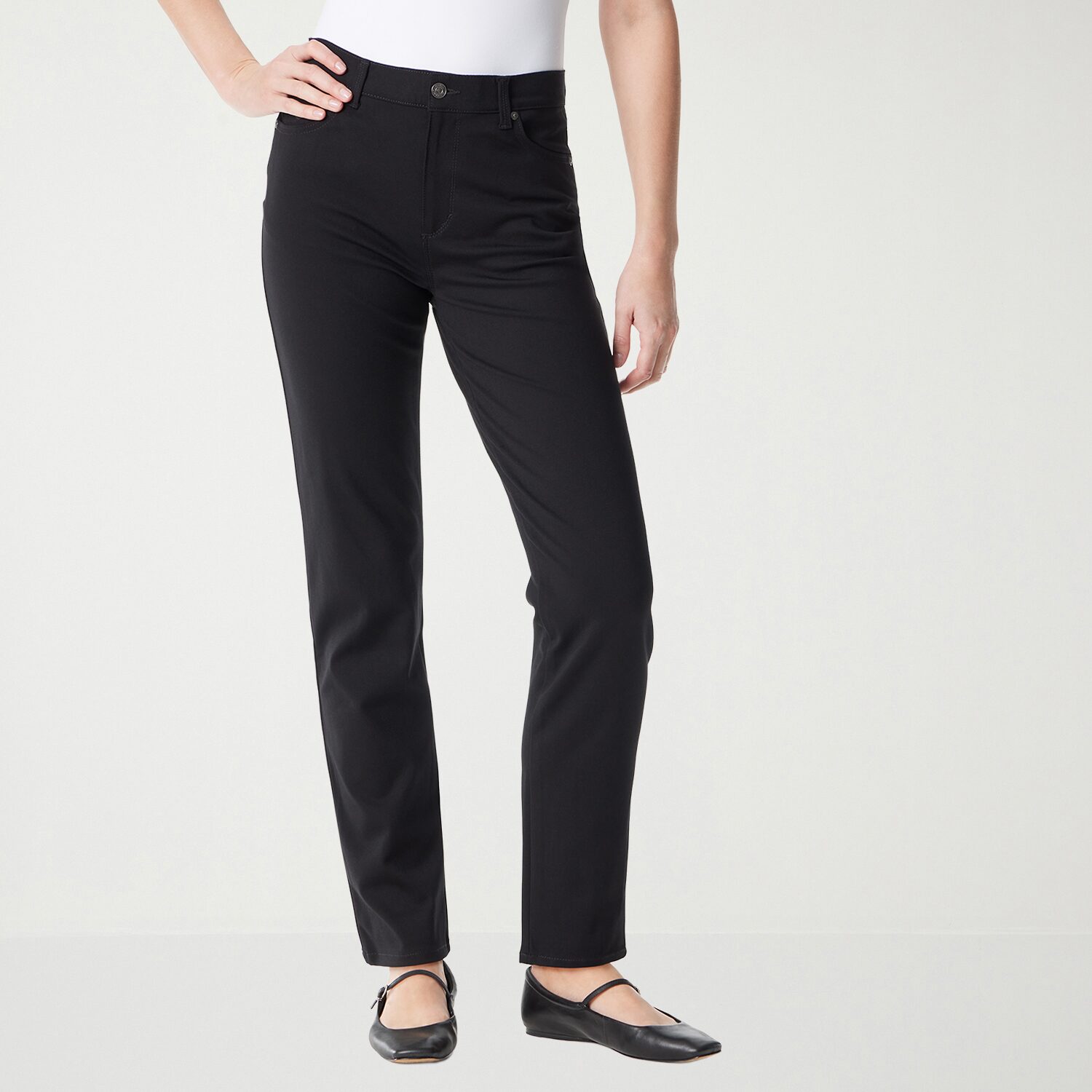 Gloria Vanderbilt Womens High Rise Ponte Pant
