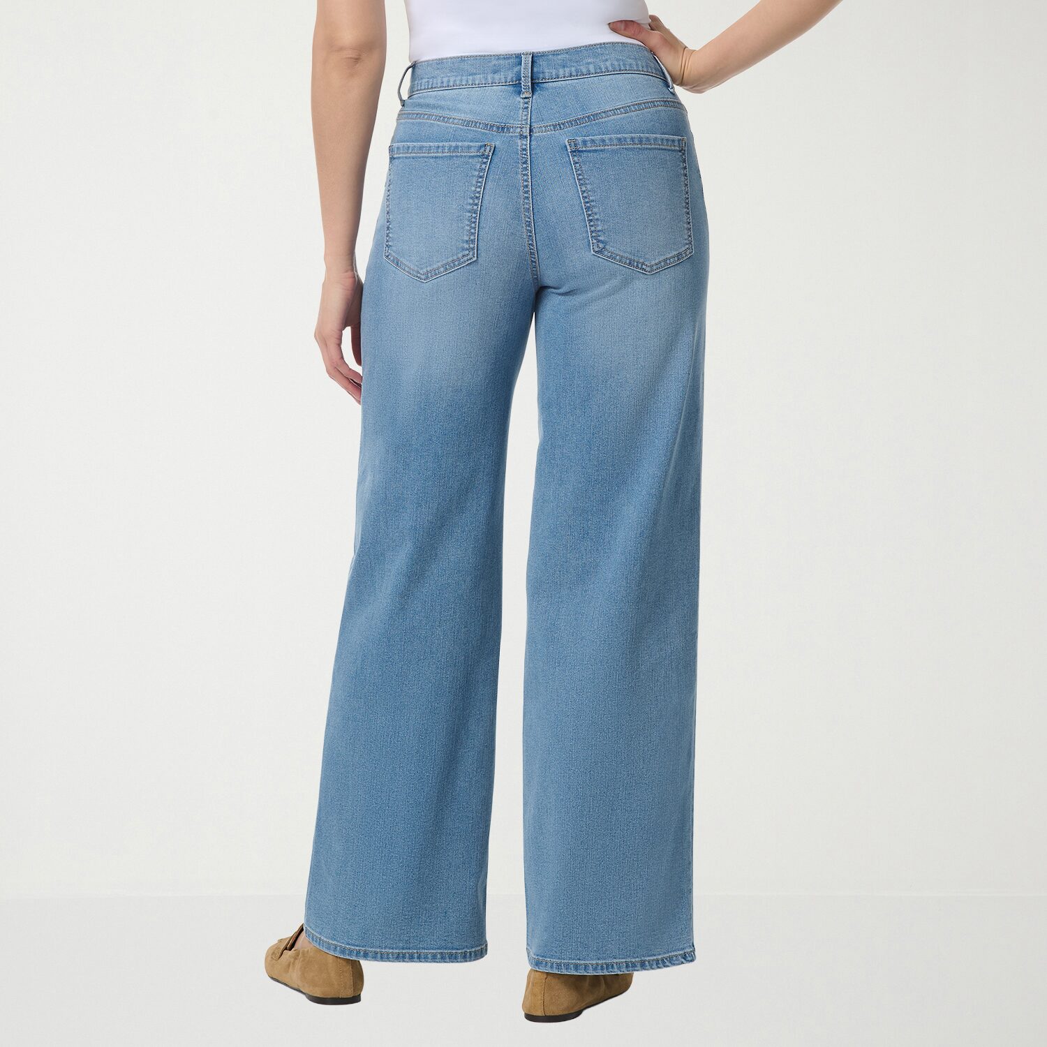 Gloria Vanderbilt Womens High Rise Wide Leg Jean